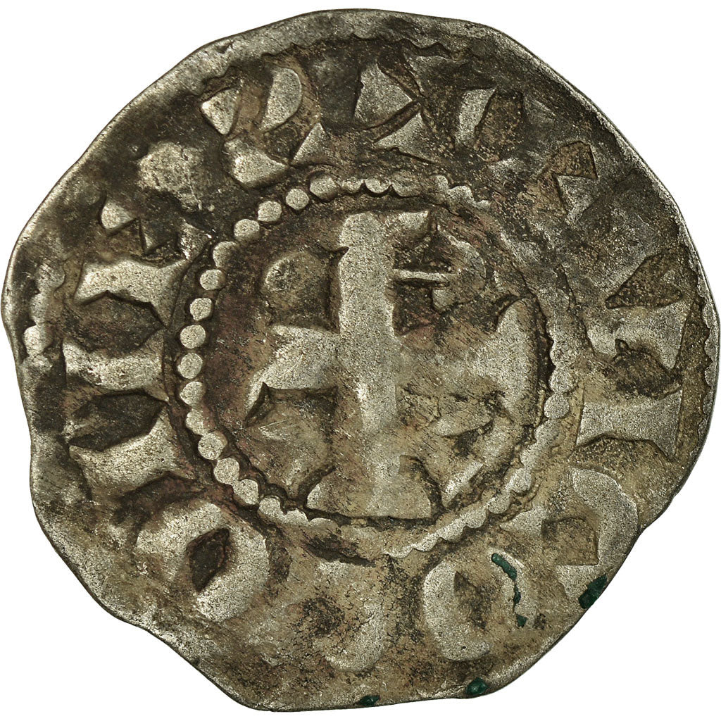 Coin, France, Anjou, Foulques V, Denarius, Angers, EF(40-45), Silver