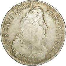 Monnaie, France, Louis XIV, 1/2 Ecu aux palmes, TB+, Argent, Gadoury:185