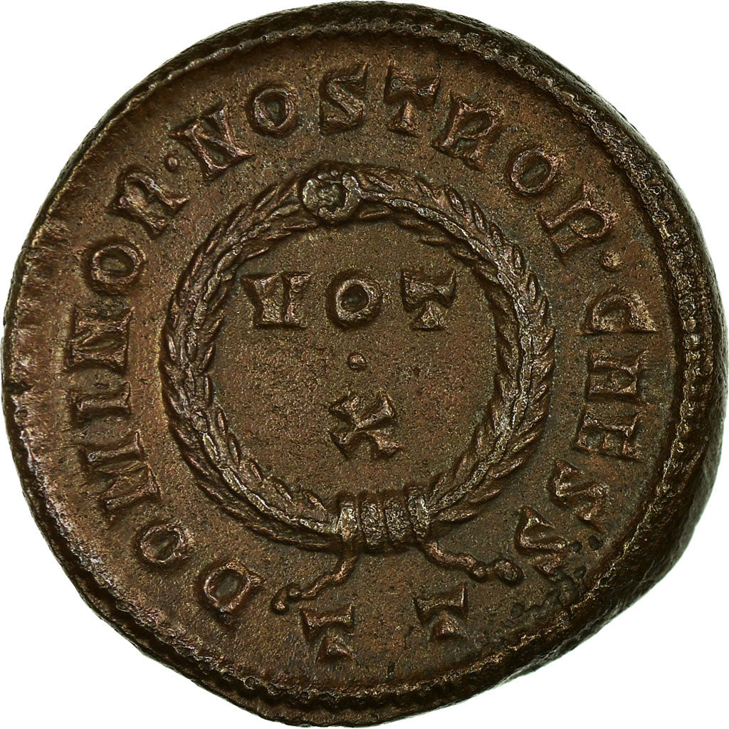 Moneta, Crispus, Nummus, Ticinum, Rzadkie, AU(55-58), Miedź, RIC:158