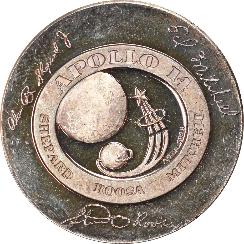 Switzerland, Medal, Apollo 14, Shepard, Roosaz, Mitchell, Sciences &