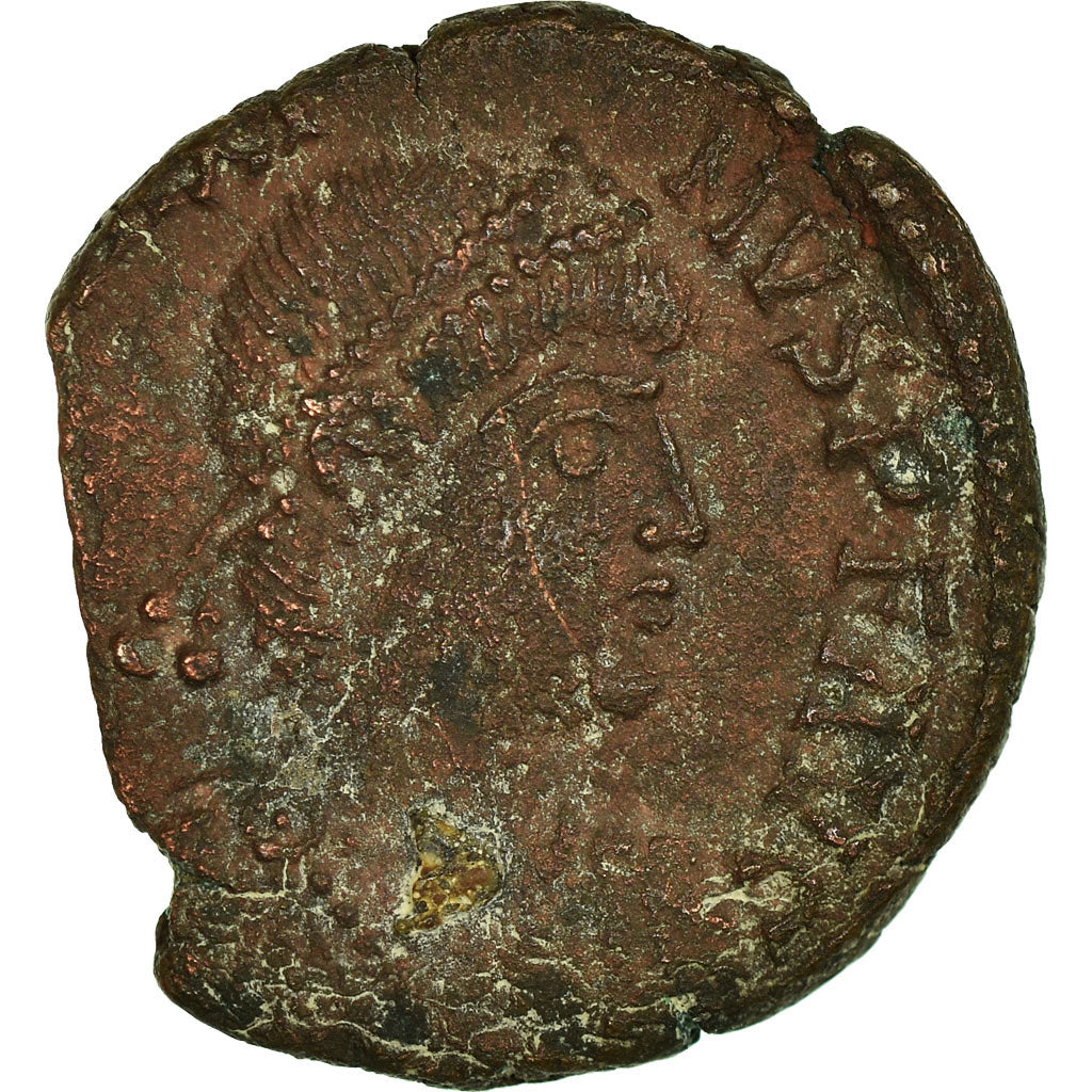 Coin, Gratian, Maiorina, Lyon - Lugdunum, F(12-15), Copper, Cohen:29