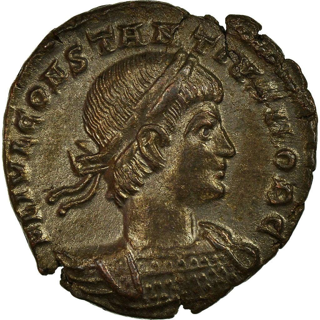 Coin, Constantine II, Follis, Trier, AU(50-53), Bronze, RIC:520