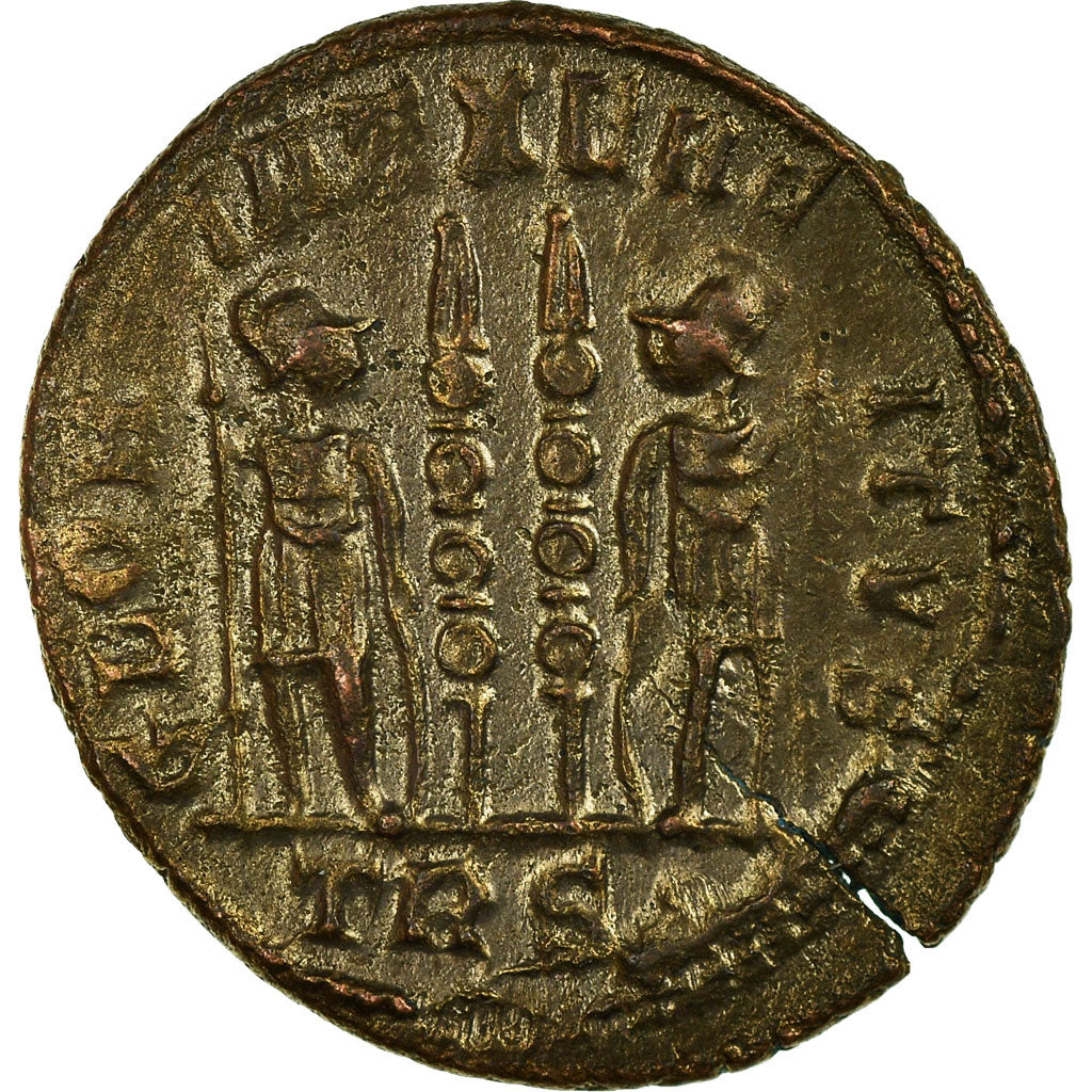 Coin, Constantine II, Nummus, Trier, AU(50-53), Copper, RIC:254