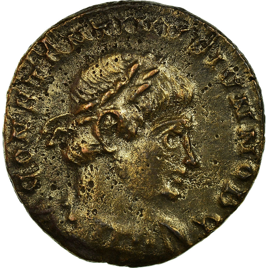 Coin, Constantine II, Nummus, Trier, VF(30-35), Bronze, Cohen:122
