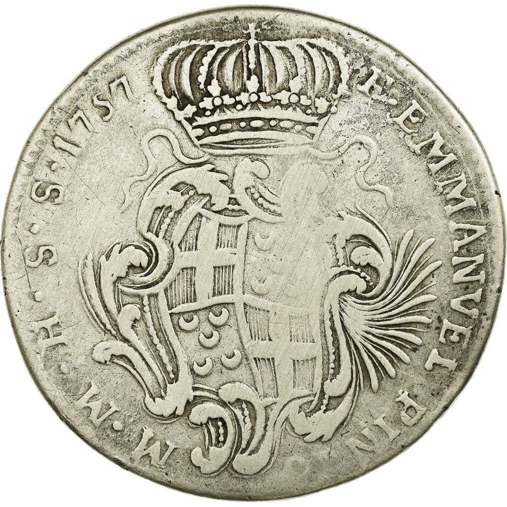 Moneda, MALTA, ORDEN DE, Emmanuel Pinto, Xxx (30) Tari, 1757, BC+, Plata