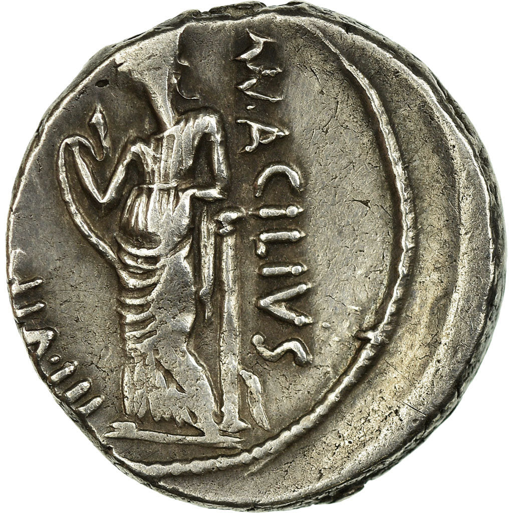 Coin, Acilia, Denarius, Rome, AU(50-53), Silver, Crawford:442/1a