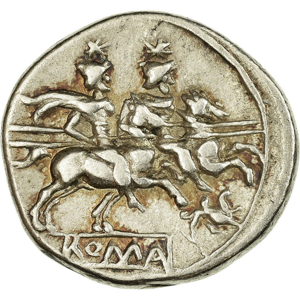 Coin, Anonymous, Denarius, Roma, AU(50-53), Silver, Crawford:182/1