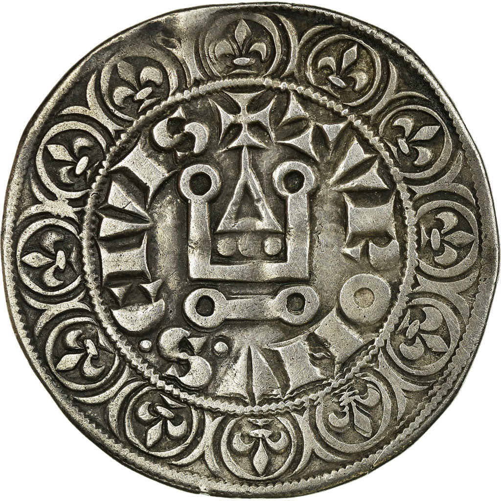Munten, Frankrijk, Louis IX, Gros Tournois, ZF, Zilver, Duplessy:190A