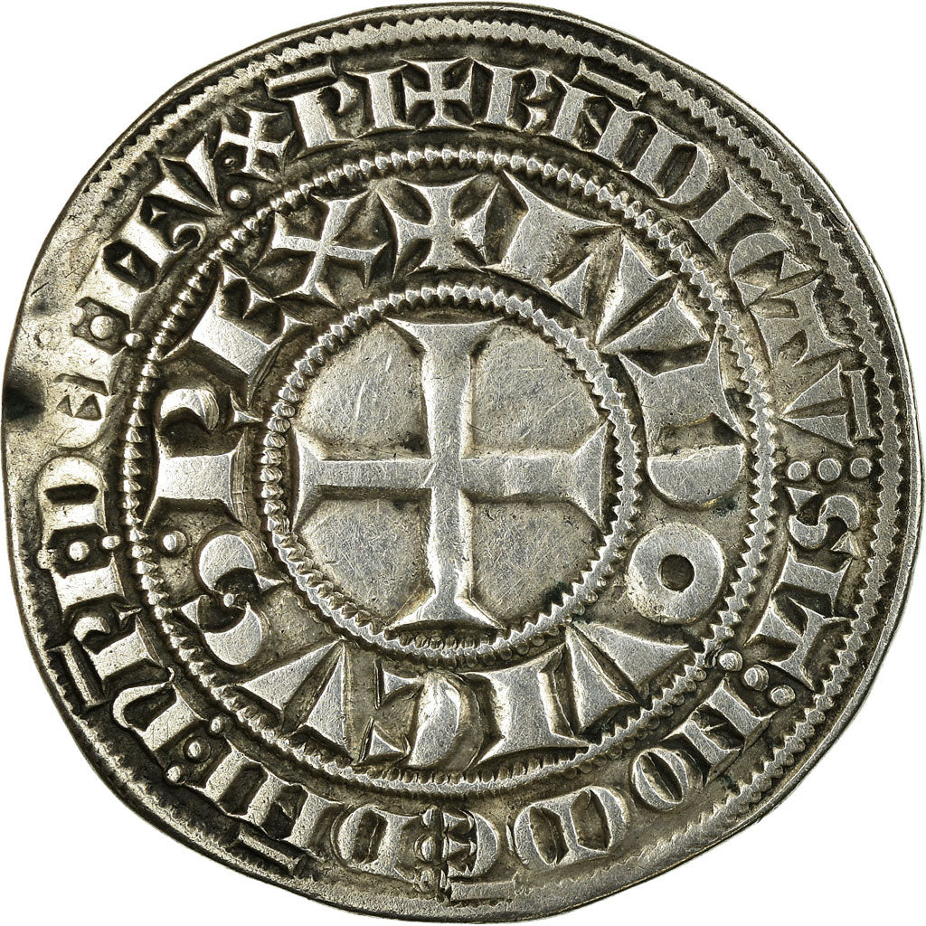 Munten, Frankrijk, Louis IX, Gros Tournois, ZF, Zilver, Duplessy:190A