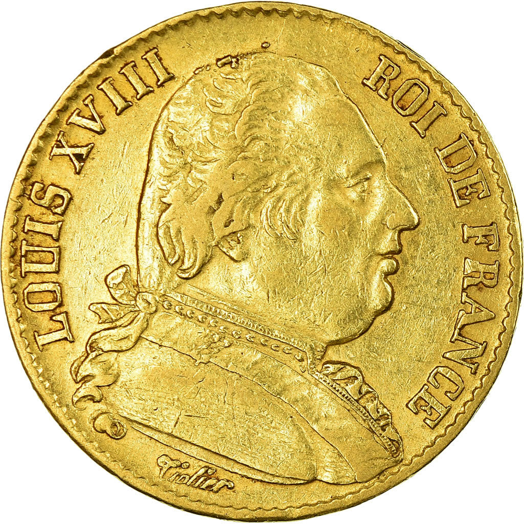 Münze, Frankreich, Louis XVIII, Louis XVIII, 20 Francs, 1814, Paris, S+, Gold