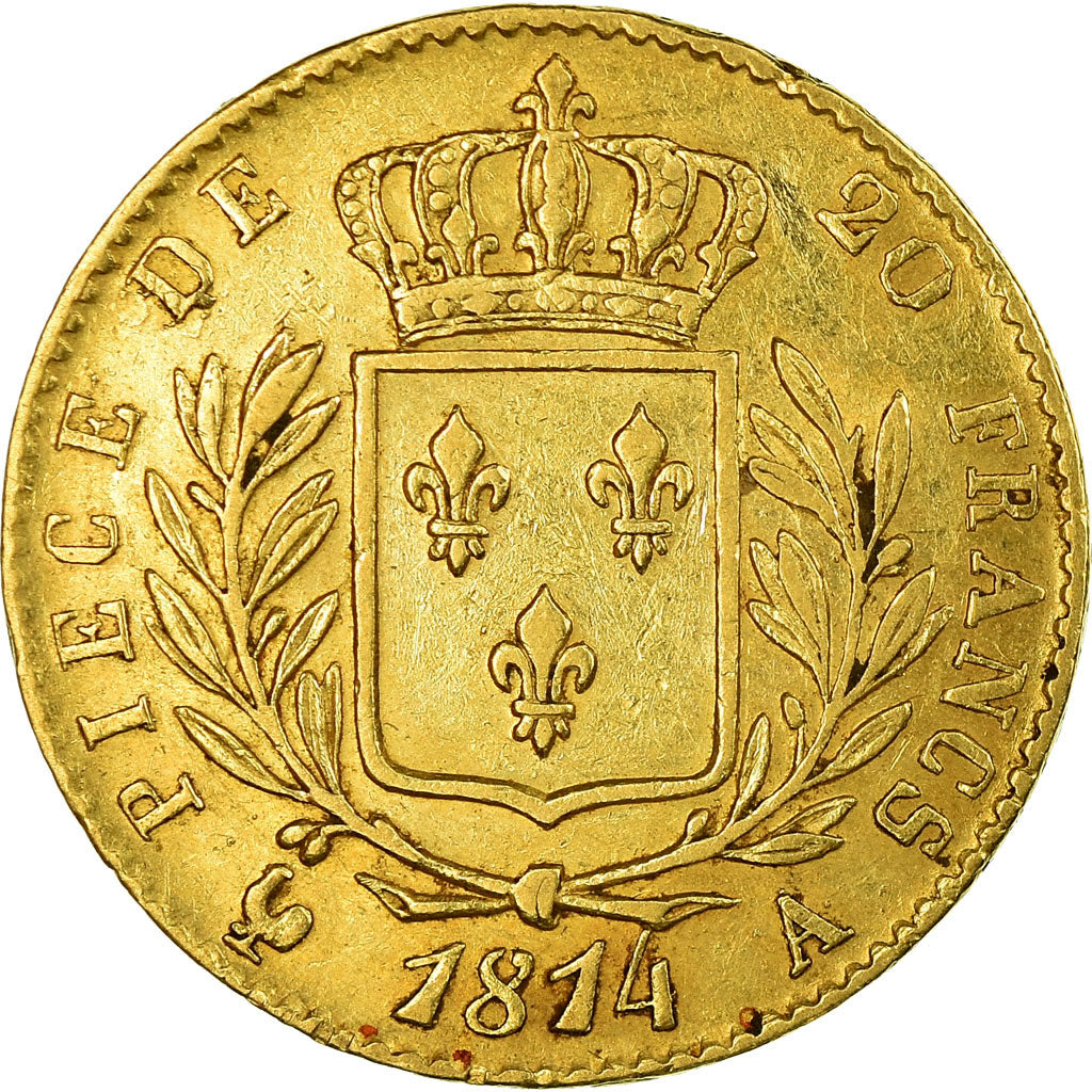 Münze, Frankreich, Louis XVIII, Louis XVIII, 20 Francs, 1814, Paris, S+, Gold