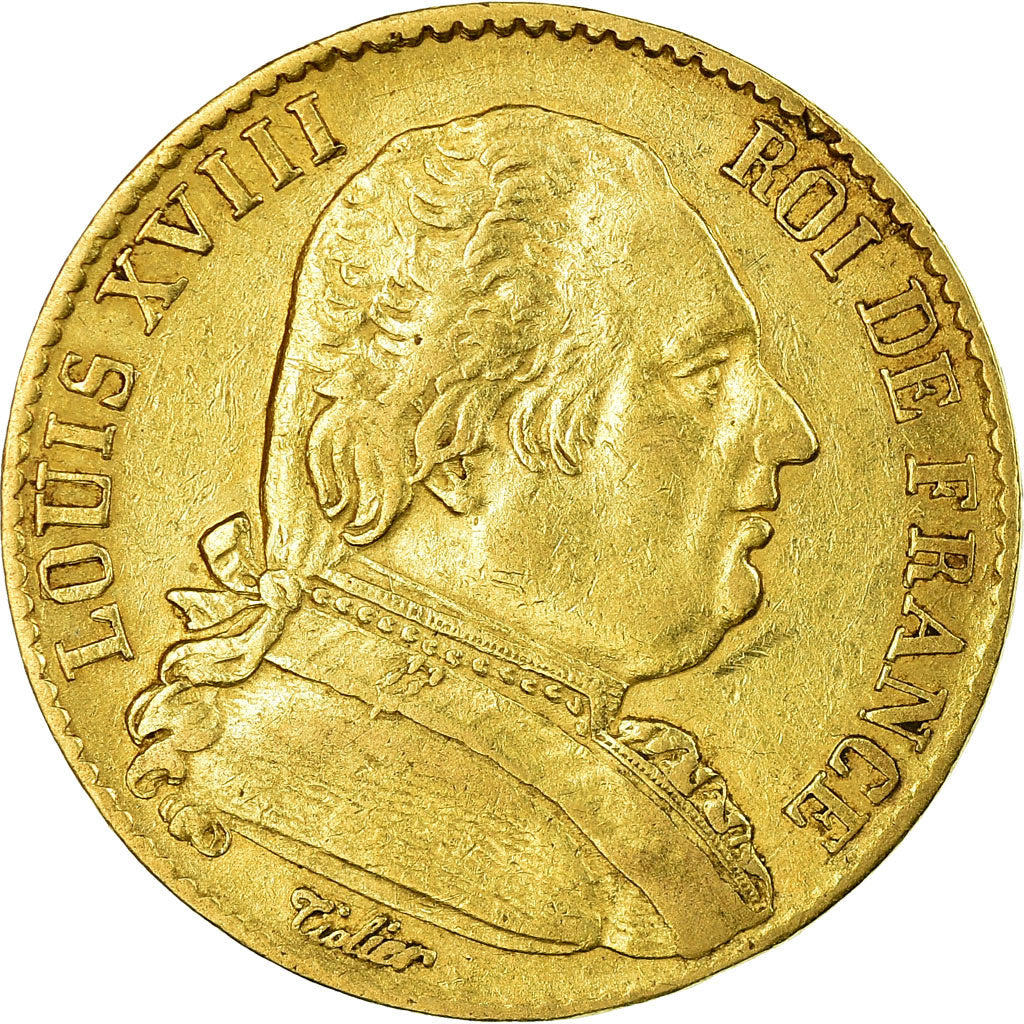 Münze, Frankreich, Louis XVIII, Louis XVIII, 20 Francs, 1814, Paris, SS, Gold