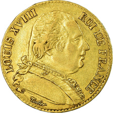 Coin, France, Louis XVIII, Louis XVIII, 20 Francs, 1815, Lille, EF(40-45), Gold