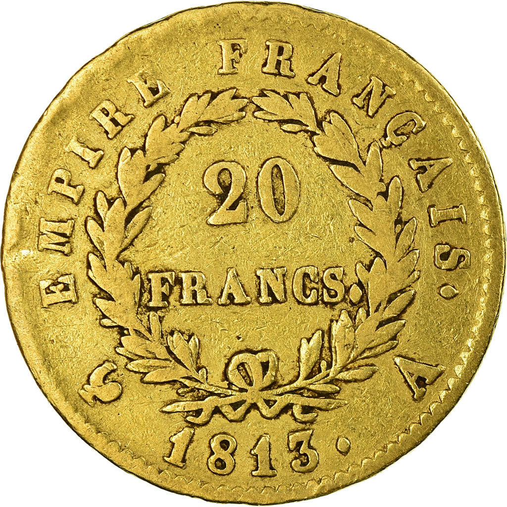 Munten, Frankrijk, Napoléon I, 20 Francs, 1813, Paris, FR, Goud, KM:695.1