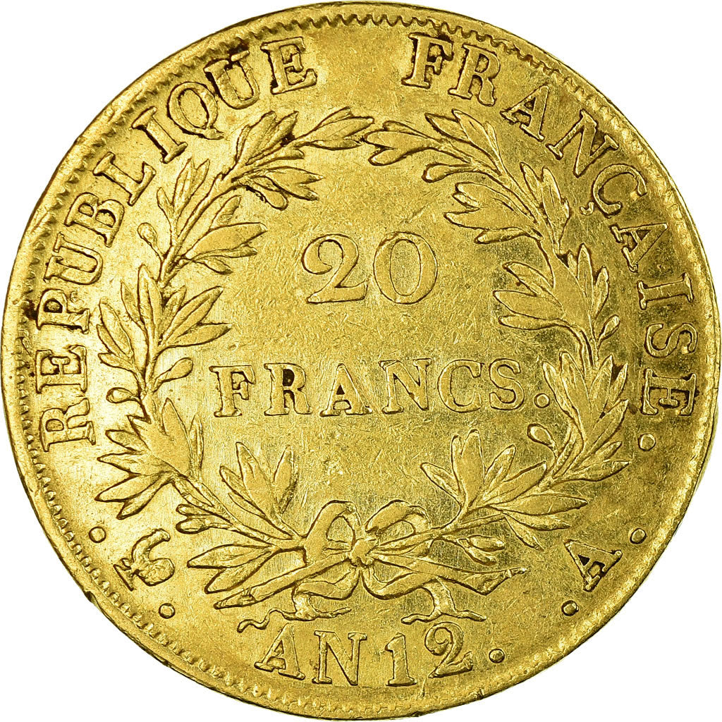 Münze, Frankreich, Napoléon I, 20 Francs, An 12 (1804), Paris, S+, Gold