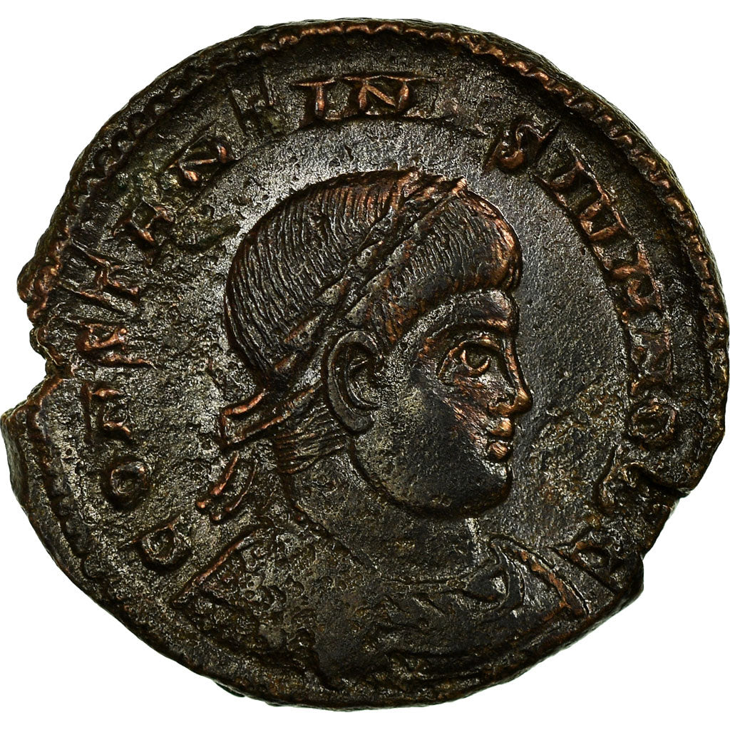 Coin, Constantine II, Follis, Trier, VF(30-35), Bronze, RIC:455
