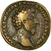 Coin, Marcus Aurelius, Sestertius, 162, Rome, VF(30-35), Copper, RIC:826