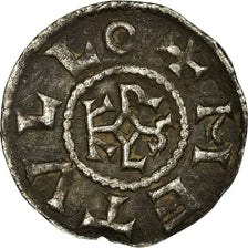 Monnaie, France, Charles II, Denier, Melle, TTB+, Argent, Prou:692