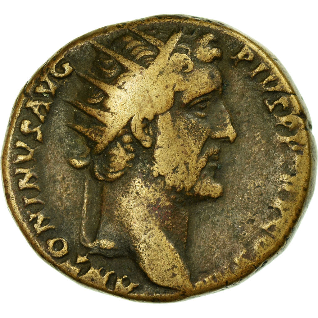 Coin, Antoninus Pius, Dupondius, Roma, VF(30-35), Copper