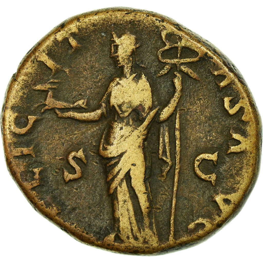 Coin, Antoninus Pius, Dupondius, Roma, VF(30-35), Copper