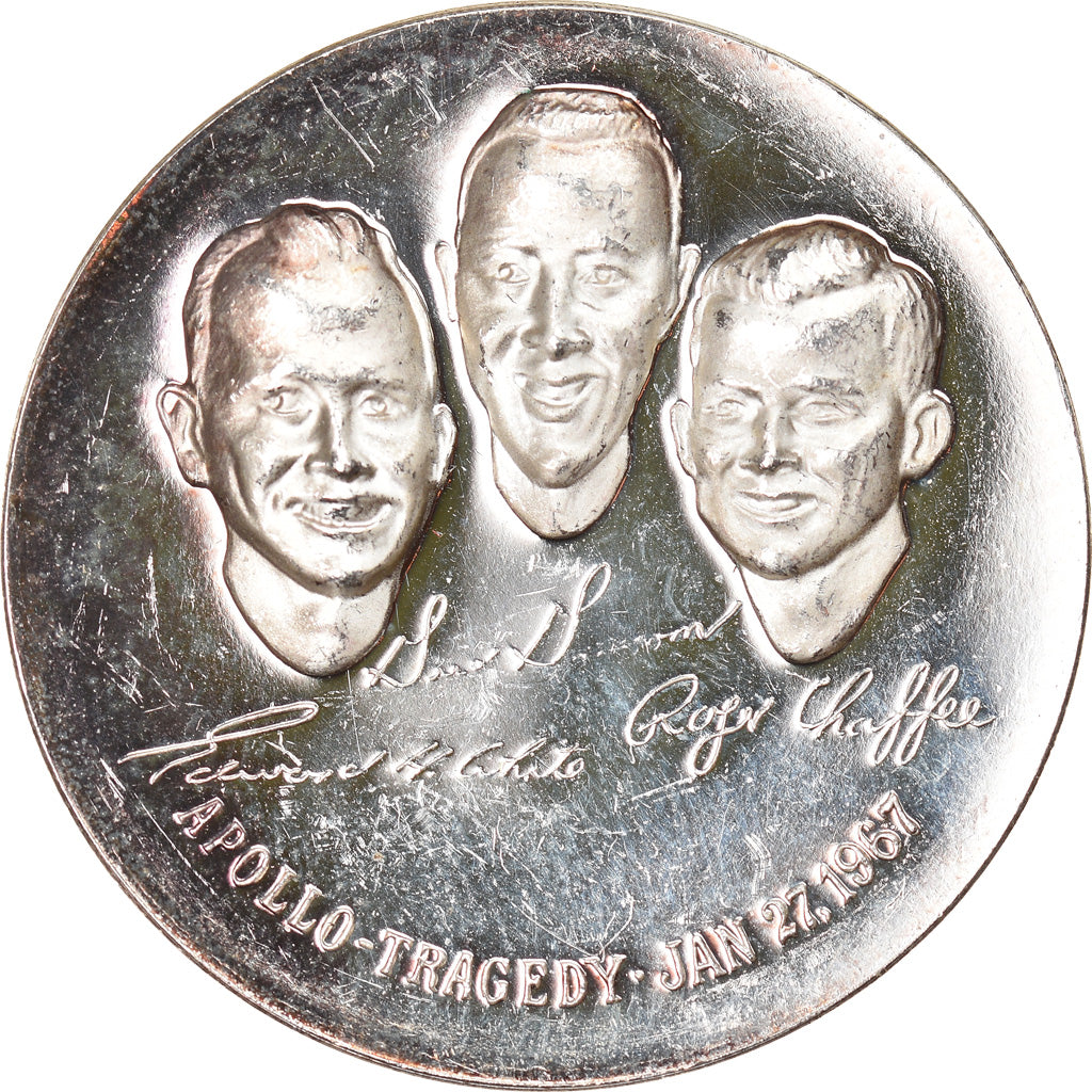 Switzerland, Medal, Apollo-TRAGEDY, White, Grissom, Chafee, Sciences &