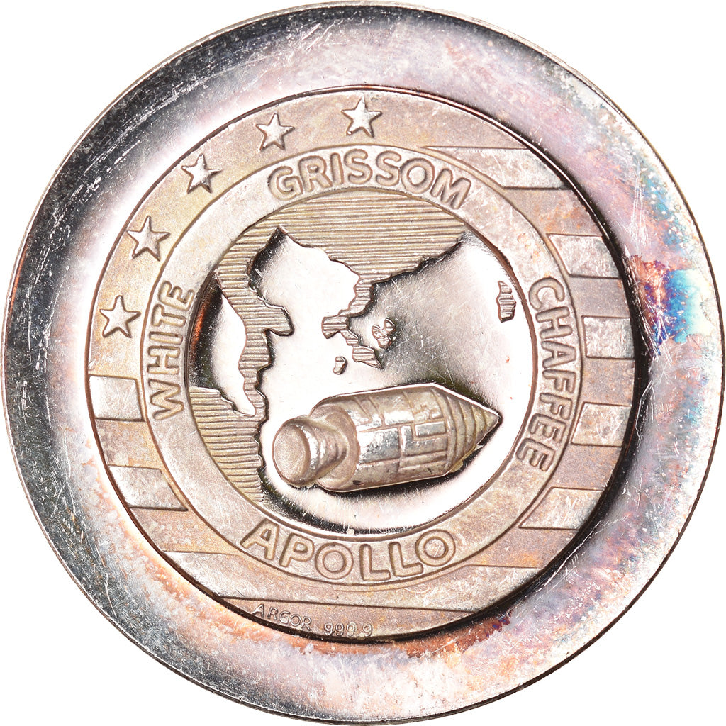 Switzerland, Medal, Apollo-TRAGEDY, White, Grissom, Chafee, Sciences &