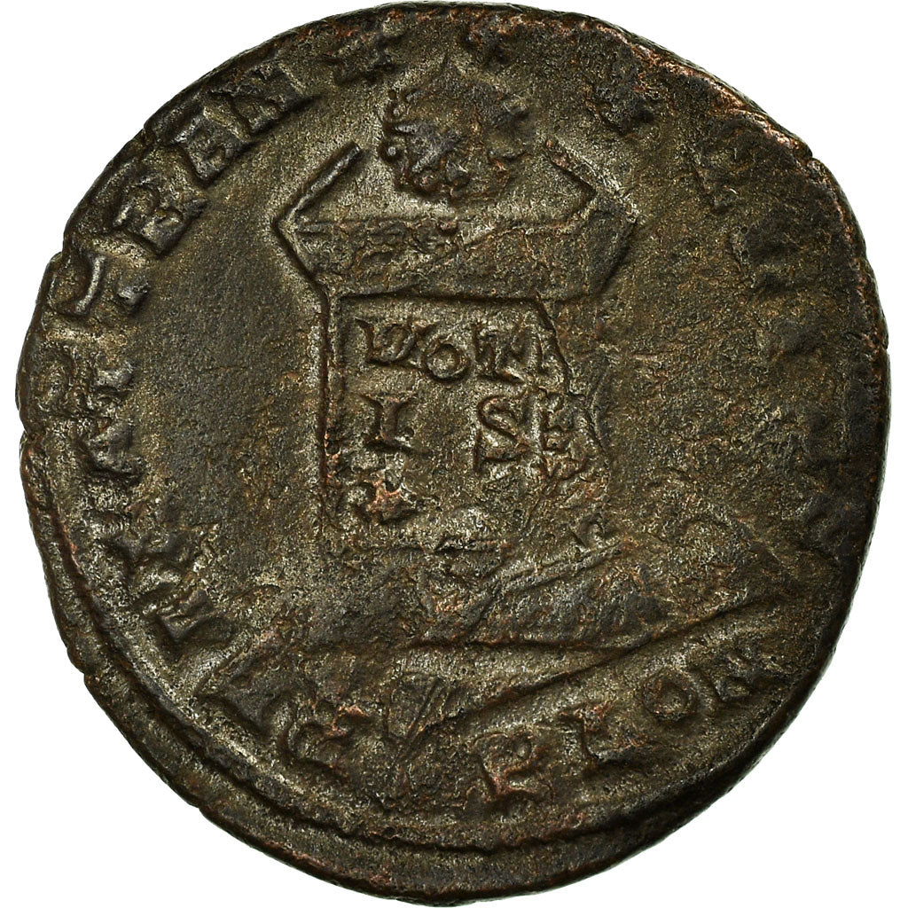 Coin, Crispus, Nummus, London, Rare, VF(30-35), Copper, RIC:manque