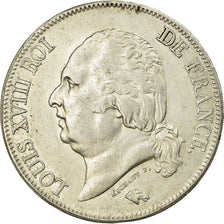 Munten, Frankrijk, Louis XVIII, 5 Francs, 1824, Lille, ZF+, Zilver, KM:711.13