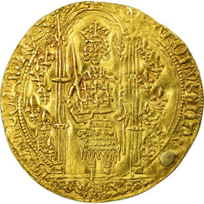 Moneda, Francia, Charles V, Franc à pied, Trou rebouché, BC+, Oro