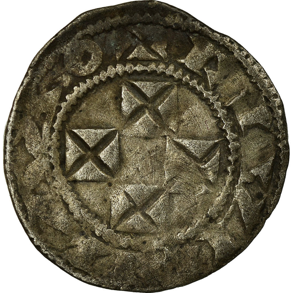 Coin, France, Aquitaine, Guillaume X, Denarius, Bordeaux, VF(30-35), Silver
