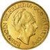 Coin, Netherlands, Wilhelmina I, 10 Gulden, 1933, MS(60-62), Gold, KM:162