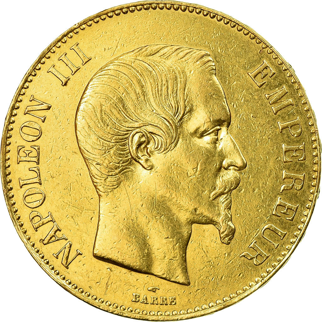 Coin, France, Napoleon III, Napoléon III, 100 Francs, 1858, Paris, VF(20-25)
