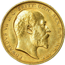Coin, Australia, Edward VII, Sovereign, 1908, Melbourne, VF(30-35), Gold, KM:15