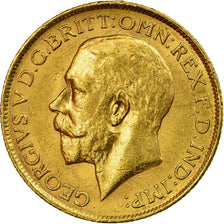 Coin, Australia, George V, Sovereign, 1916, Sydney, MS(63), Gold, KM:29