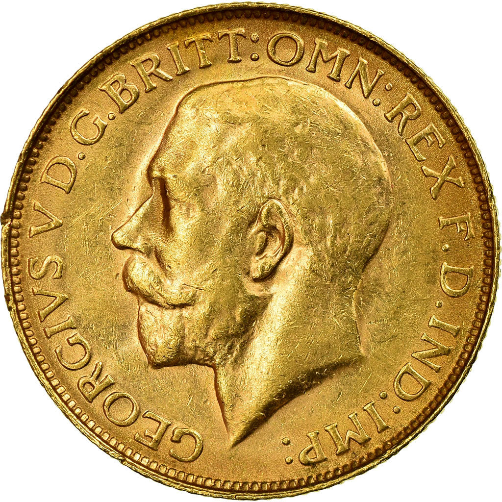 Coin, Australia, George V, Sovereign, 1913, Perth, EF(40-45), Gold, KM:29
