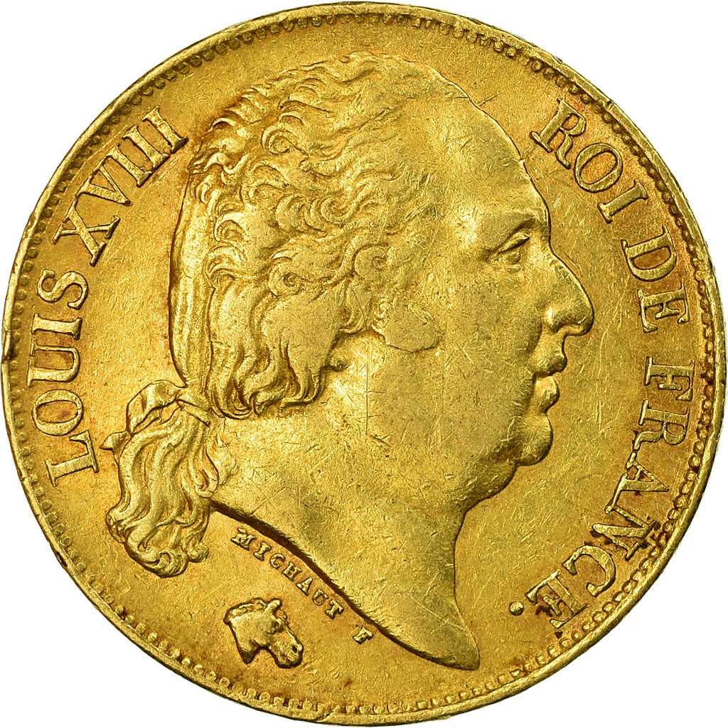 Monnaie, France, Louis XVIII, Louis XVIII, 20 Francs, 1818, Lille, TB+, Or