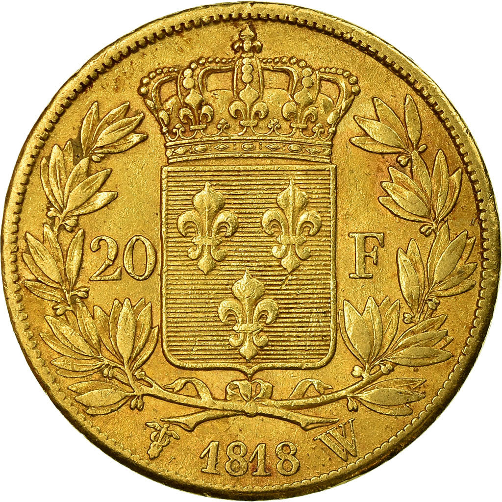 Monnaie, France, Louis XVIII, Louis XVIII, 20 Francs, 1818, Lille, TB+, Or