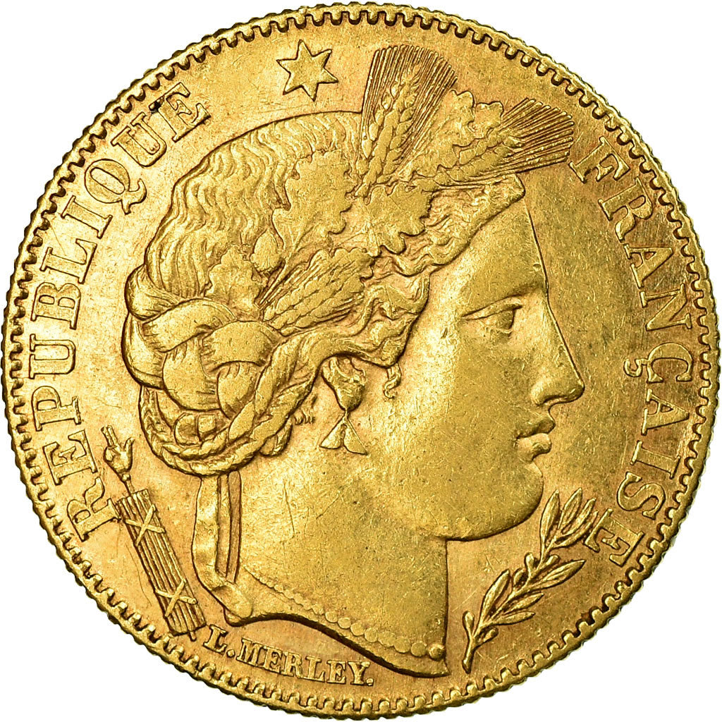 Coin, France, Cérès, 10 Francs, 1899, Paris, EF(40-45), Gold, KM:830