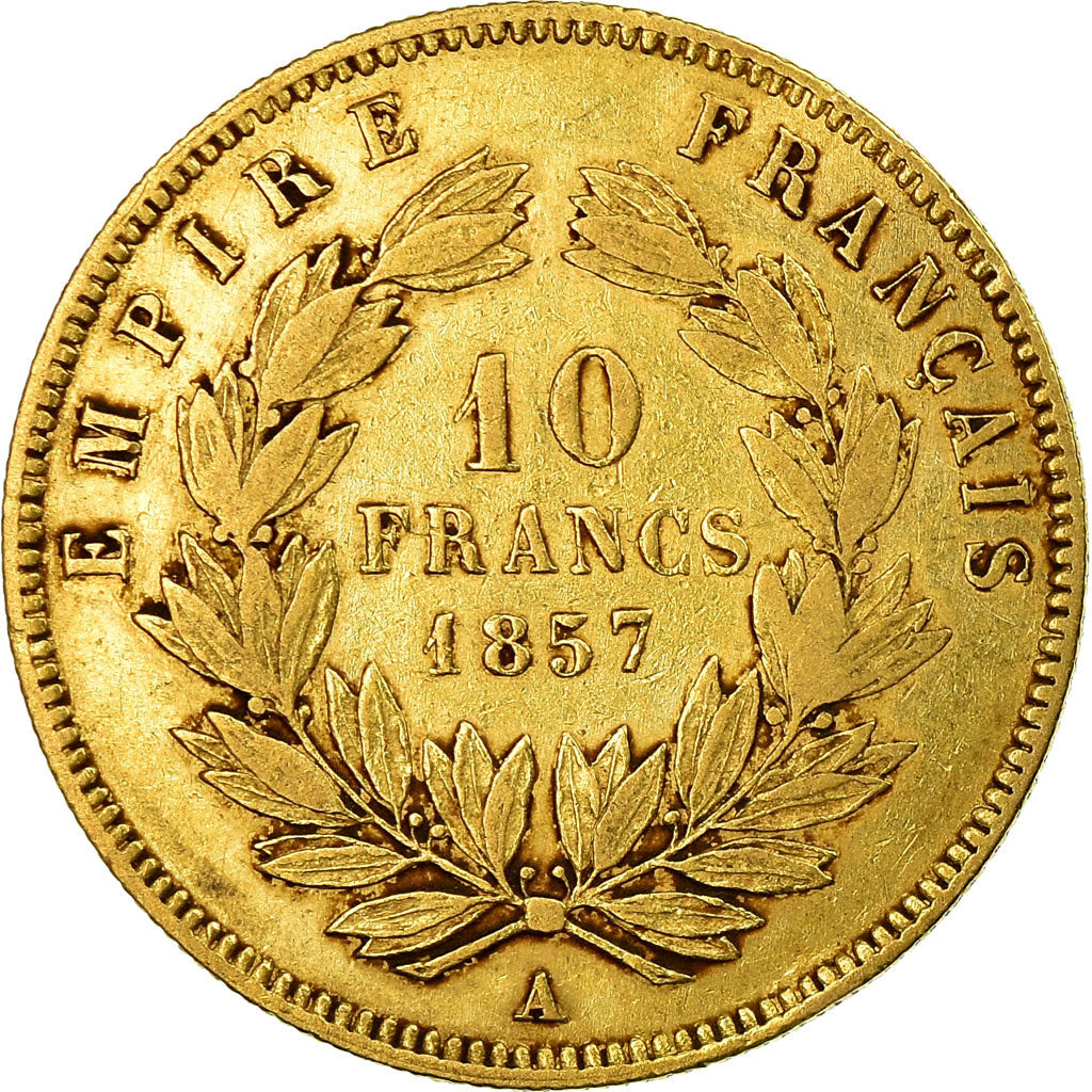 Monnaie, France, Napoleon III, Napoléon III, 10 Francs, 1857, Paris, TB+, Or