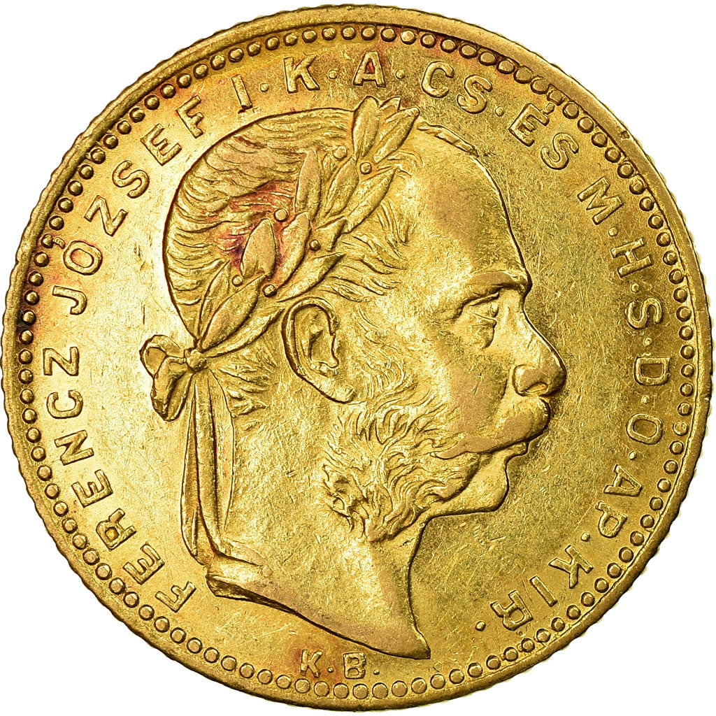 Munten, Hongarije, Franz Joseph I, 8 Forint 20 Francs, 1881, Kormoczbanya, UNC-