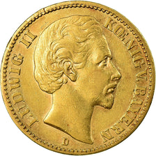 Moneta, Landy niemieckie, BAVARIA, Ludwig II, 20 Mark, 1878, Munich, EF(40-45)
