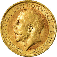 Coin, Great Britain, George V, Sovereign, 1912, London, AU(55-58), Gold, KM:820