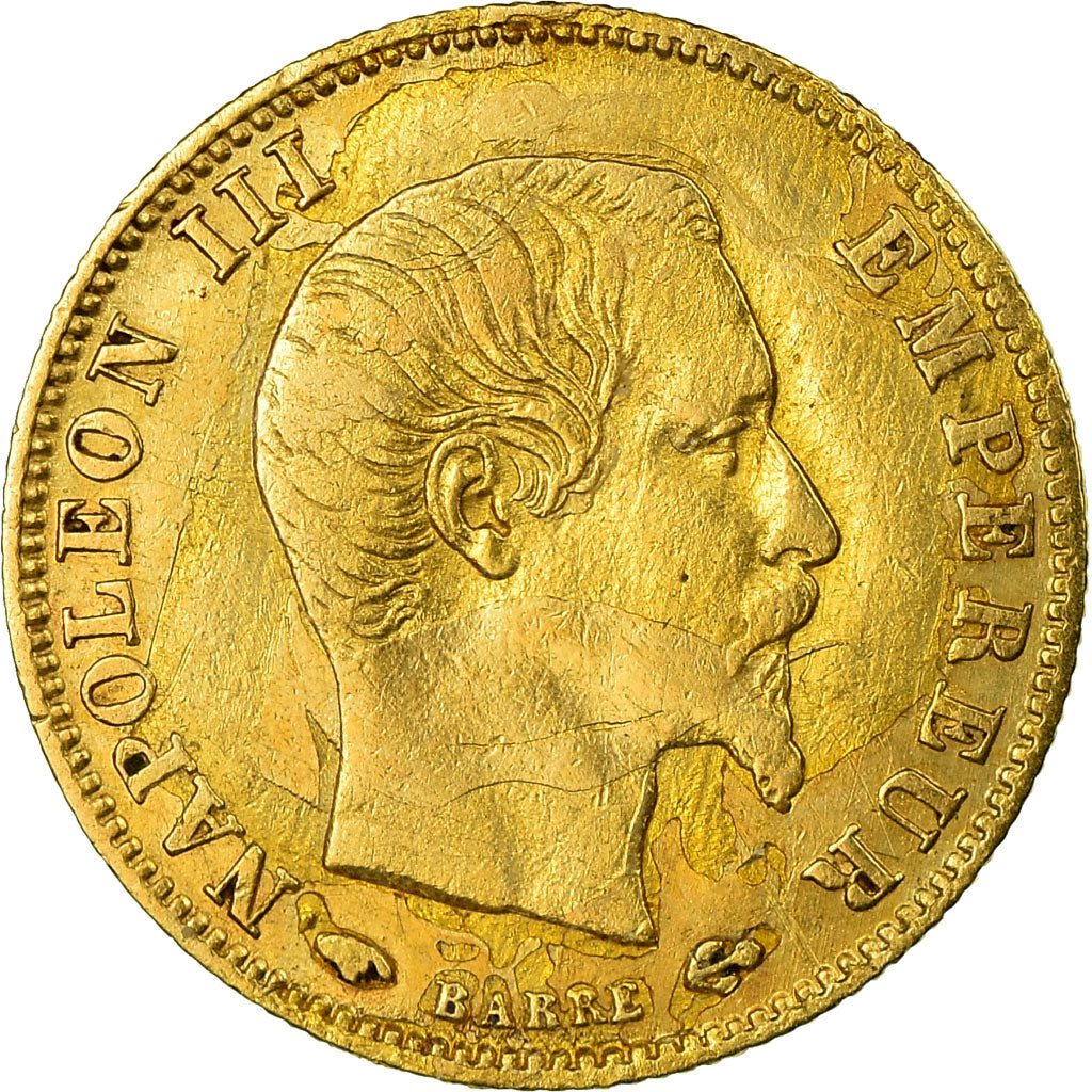 Coin, France, Napoleon III, 5 Francs, 1860, Paris, VF(30-35), Gold