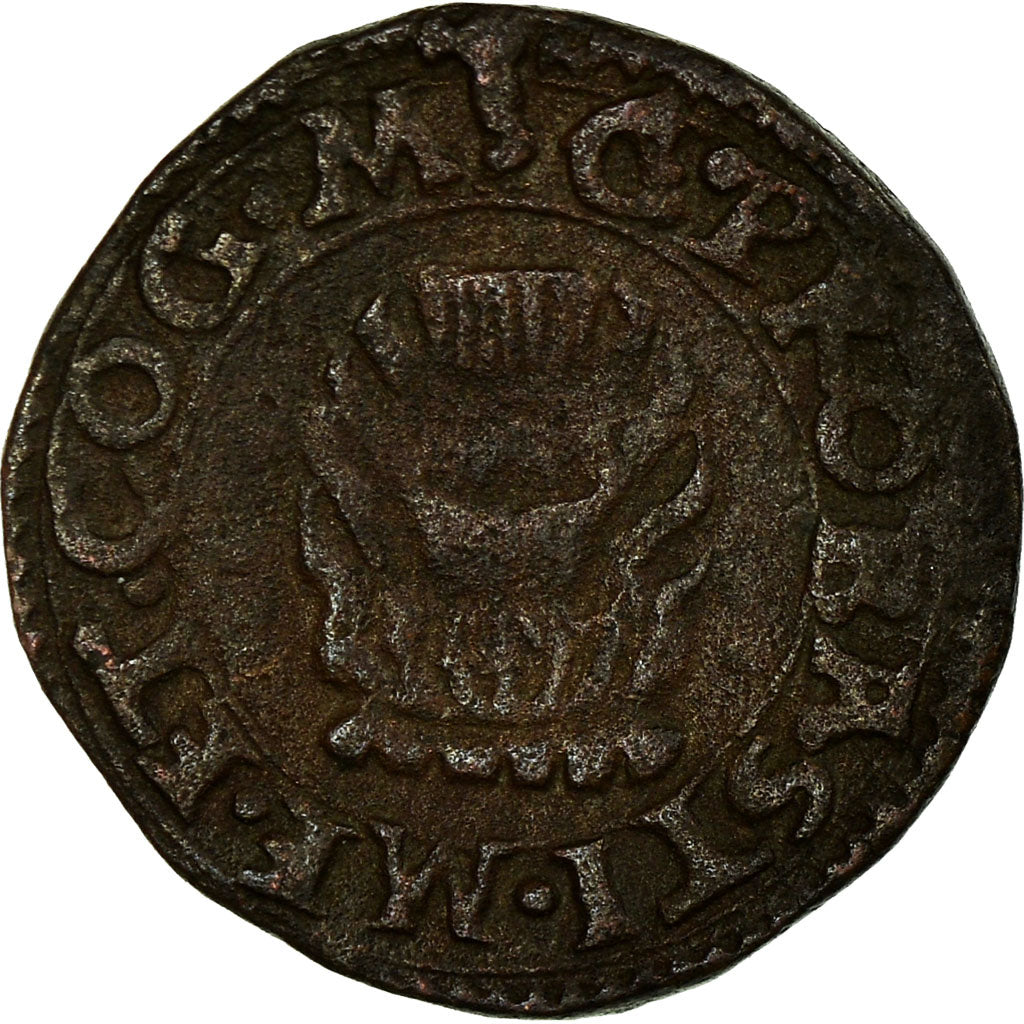 Moneda, Estados italianos, Françis II Gonzague, Quattrino, Mantua, MBC, Cobre