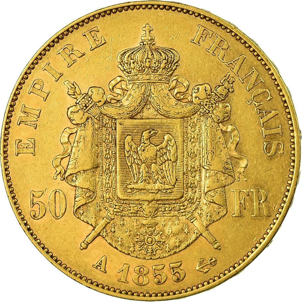 Coin, France, Napoleon III, Napoléon III, 50 Francs, 1855, Paris, EF(40-45)