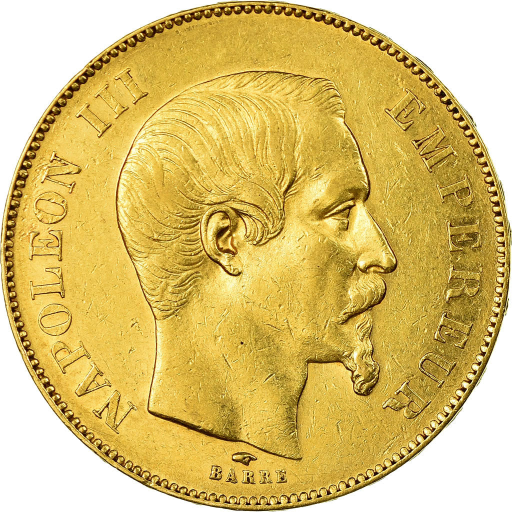 Moneta, Francja, Napoleon III, Napoléon III, 50 Francs, 1856, Paris, AU(50-53)