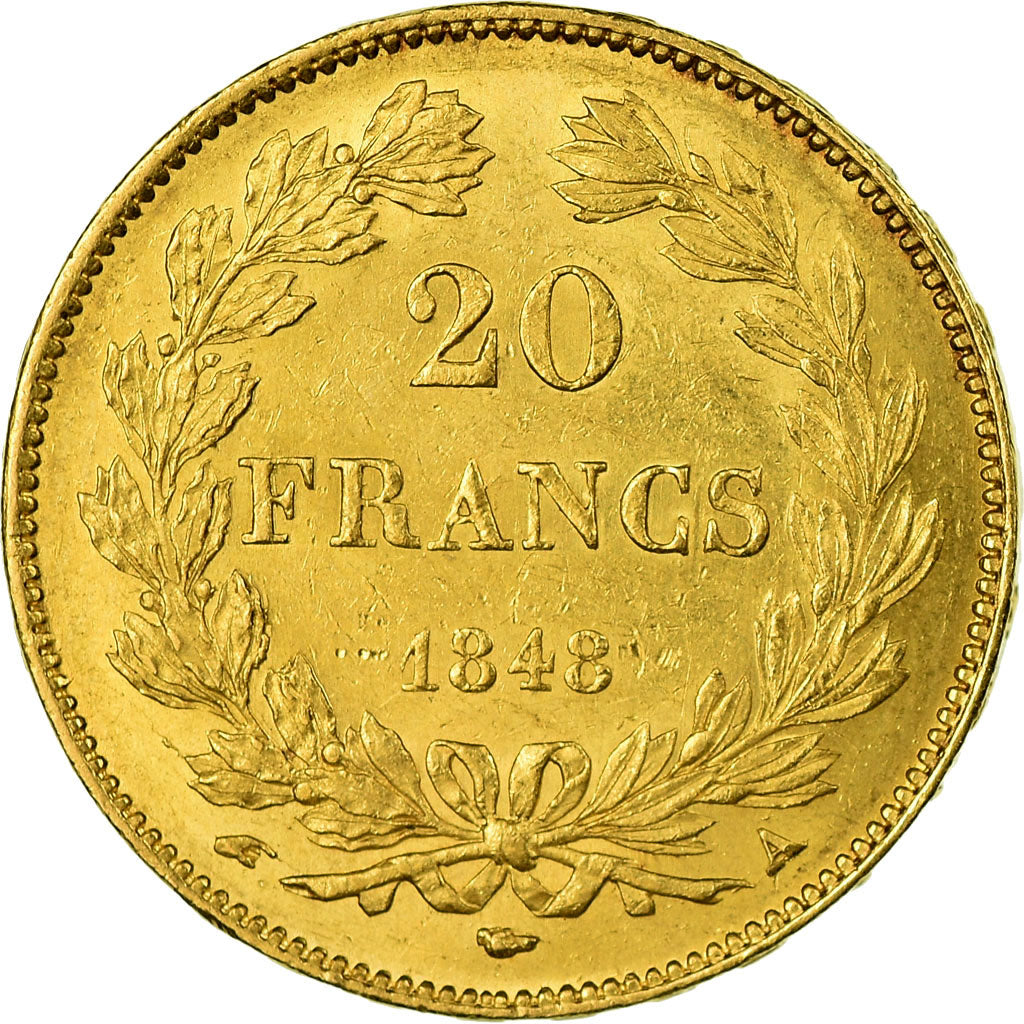 Munten, Frankrijk, Louis-Philippe, 20 Francs, 1848, Paris, PR, Goud, KM:750.1