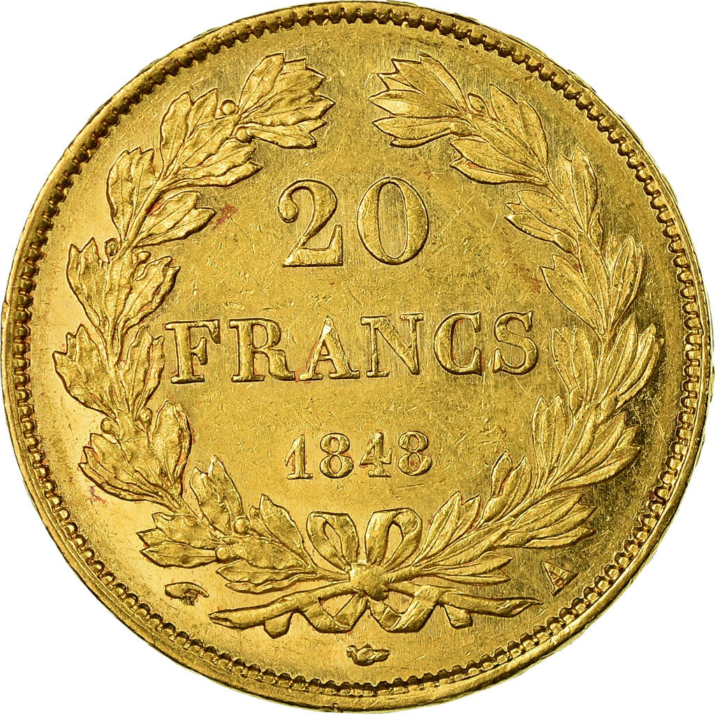 Munten, Frankrijk, Louis-Philippe, 20 Francs, 1848, Paris, PR, Goud, KM:750.1