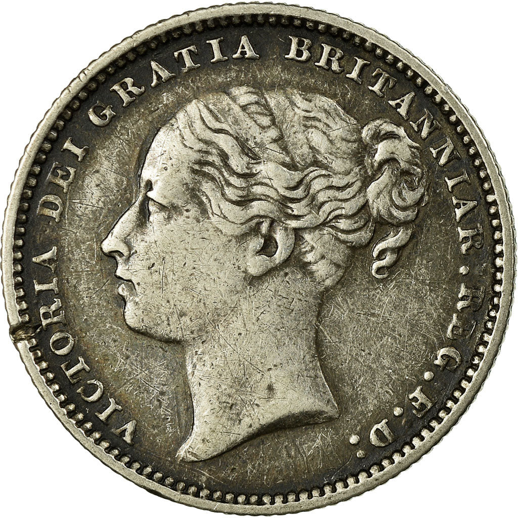 Coin, Great Britain, Victoria, Shilling, 1884, VF(30-35), Silver, KM:734.4