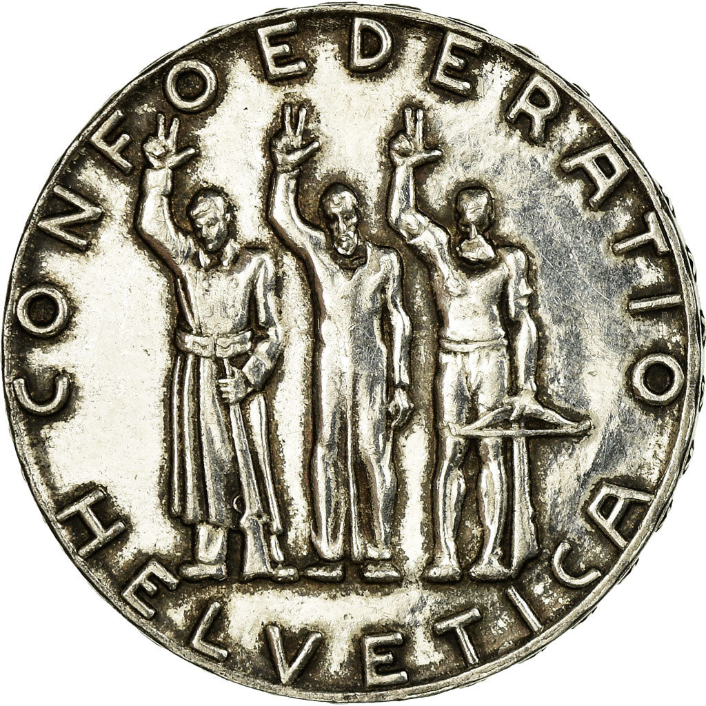 Coin, Switzerland, 5 Francs, 1941, Bern, AU(55-58), Silver, KM:44